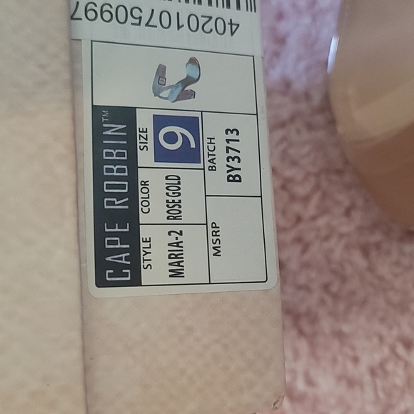 Rose gold clear ankle strap block high heel. Size 9. Cape robbin - Picture 2 of 7